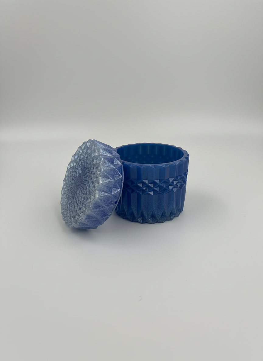 Blue Resin Jar