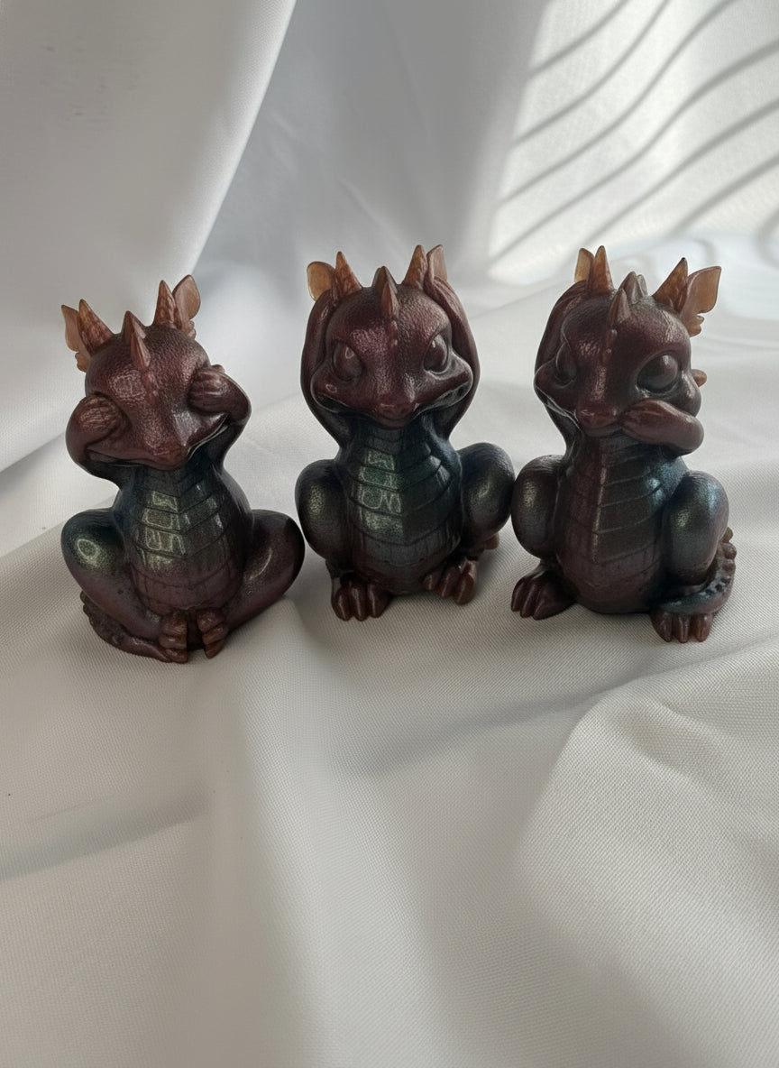 Hear No Evil, See No Evil and Speak No Evil Dragon set!