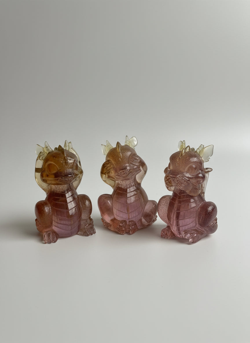 Hear No Evil, See No Evil and Speak No Evil Dragon set!