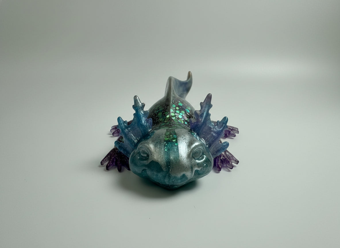 Axolotl - Green, Purple, Blue and Silver